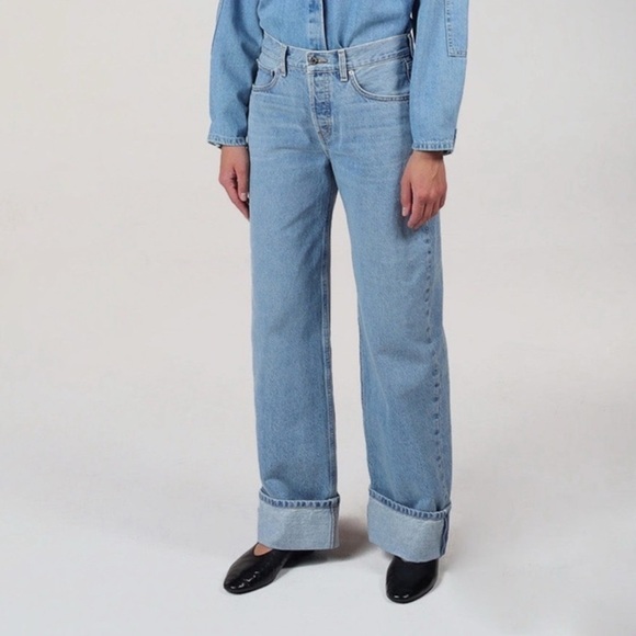 Etica Stanton Wide Leg High Rise Jeans Blue Wash Size 28 Vintage 90s Style” - Picture 5 of 7